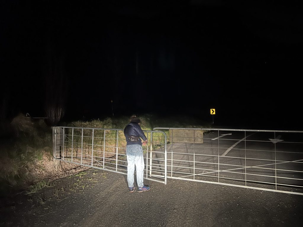 Cathedral Cove - Night fence