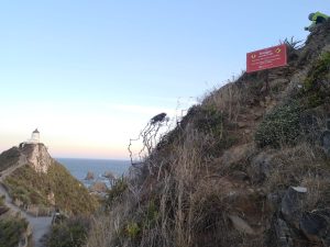 Nugget Point - Danger sign