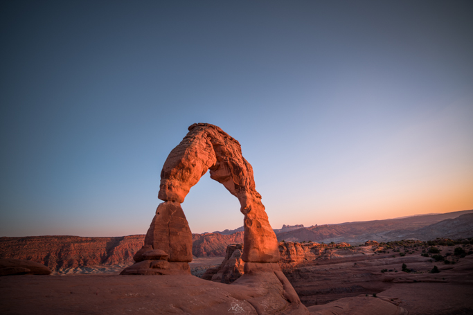 Glanz der Wüste – Delicate Arch im Sonnenuntergang